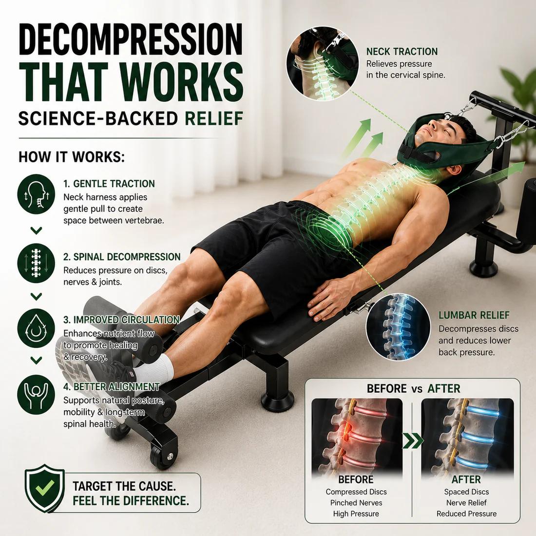 Lumbar Stretch & Decompression Bench