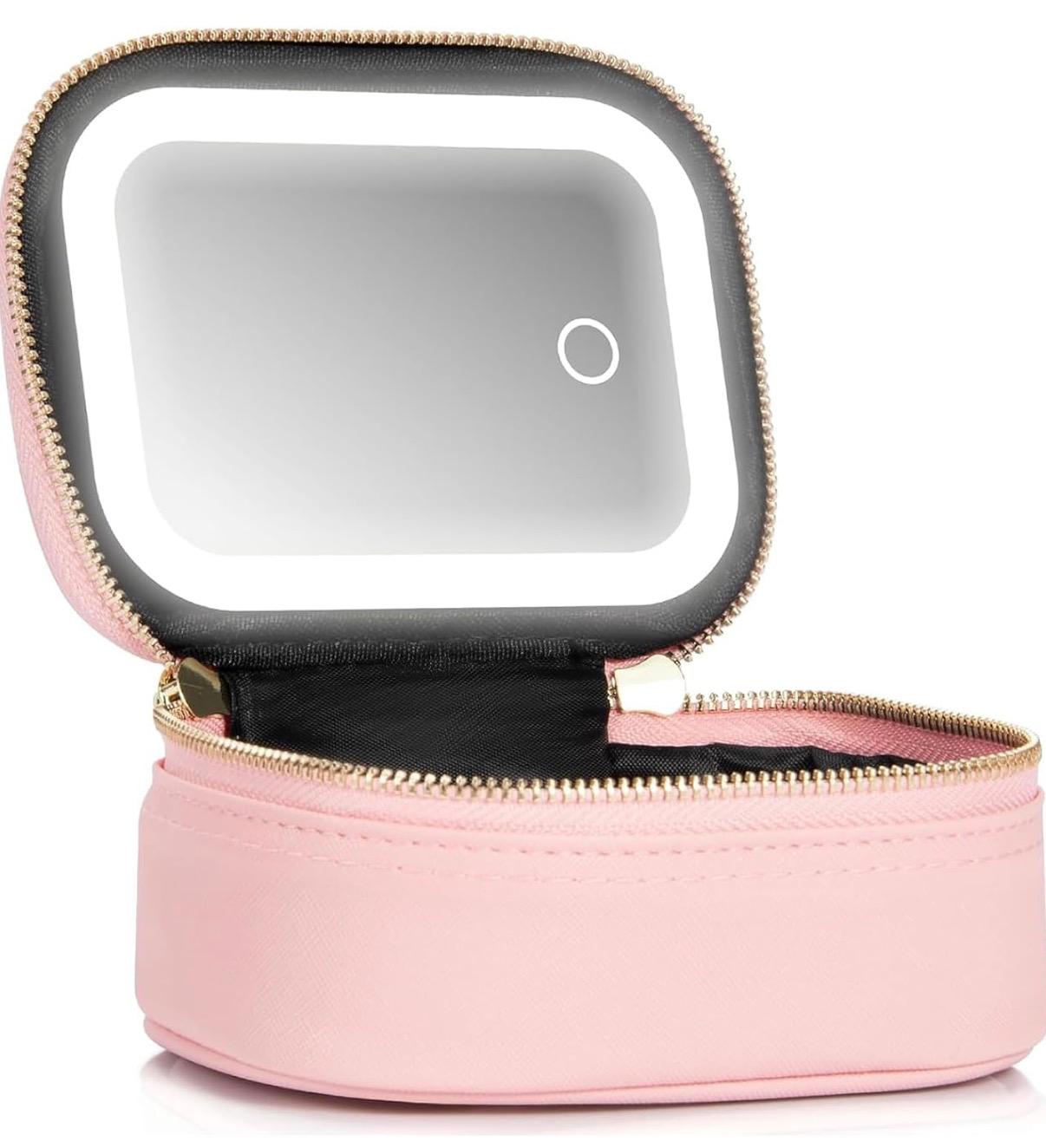 Makeup Bag with LED Light Mirror